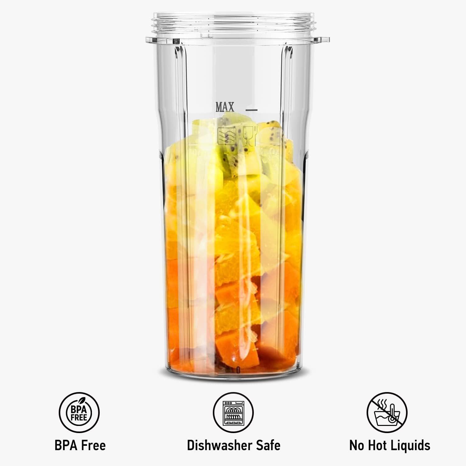 image:image22Oz 650ml Blender Big Cups Replacement with Drinking lid Compatible with KOIOS BL219B BL328B BL337B BL309B Smoothies Blender