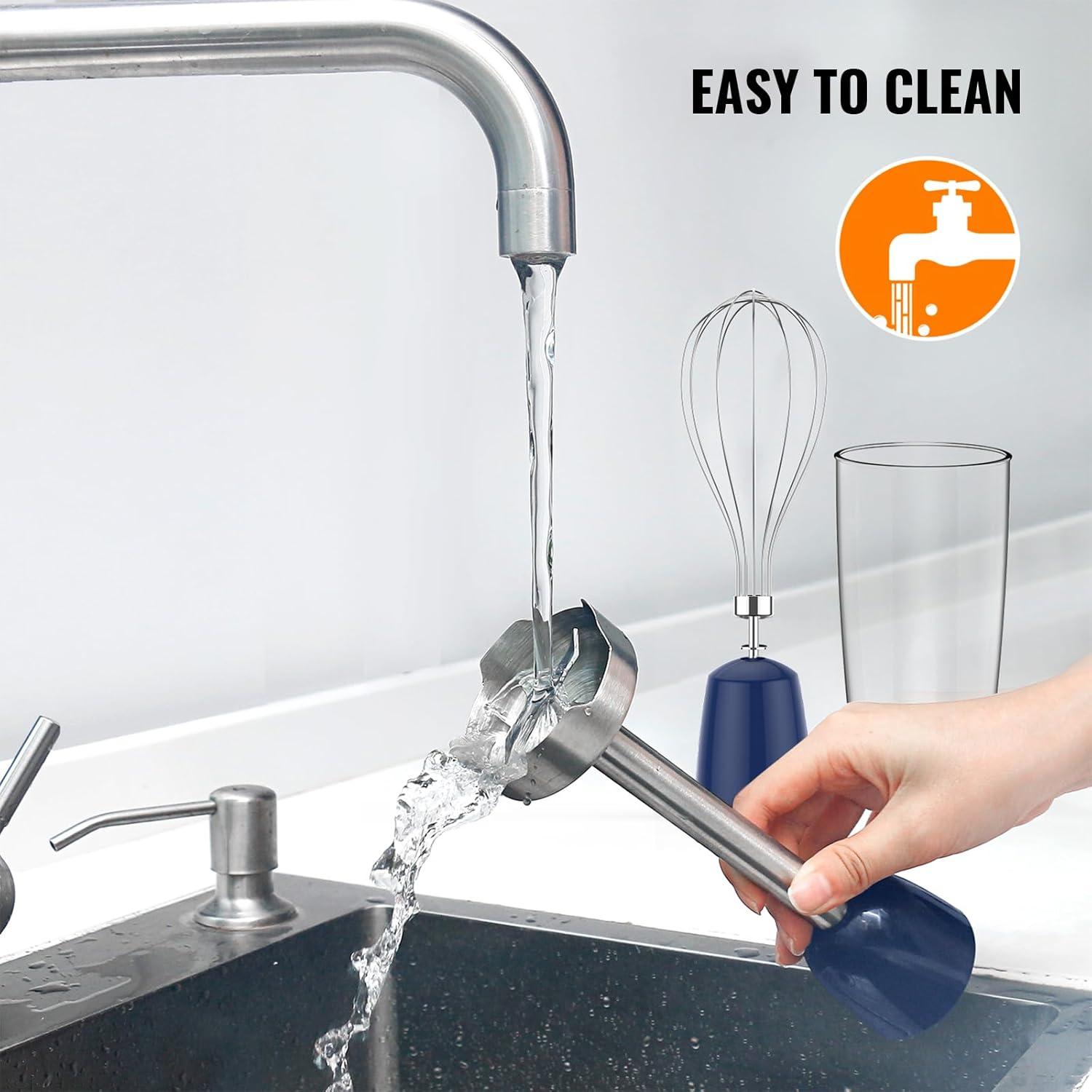 image:imageKOIOS 5in1 Hand Immersion Blender 12 Speed Adjustable Emulsifier Handheld Blender 1000W Copper Motor Stainless Steel Blade Hand Mixer with attachments BlueBlue