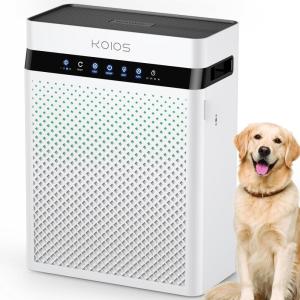 image:imageKOIOS Air Purifiers for Home Large Room up to 2400sqft Air Purifier for Home Pets with Washable HEPA Filter Air Quality Sensor amp Aromatherapy Air Cleaner for Bedroom Dorm Office K03