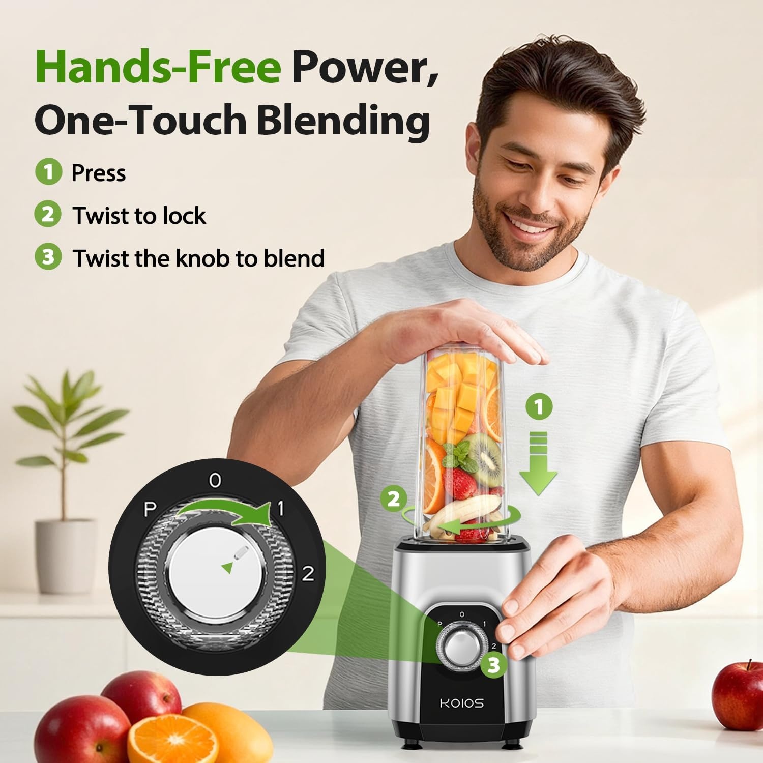 image:imageKOIOS BlenderFood Processor Combo Max 1000W 4 in 1 34oz Pitcher 22oz Blending Cup Meat Grinder amp Vegetable Chopper Spice GrinderBPA Free AllinOne Kitchen System Dishwasher Safe