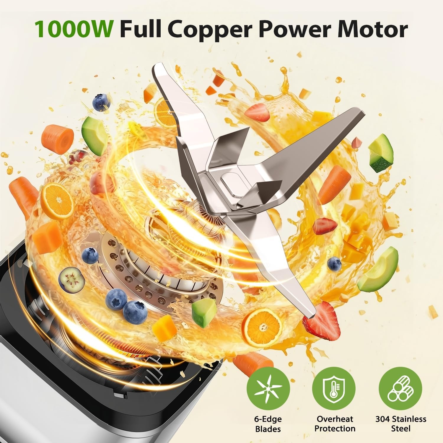 image:imageKOIOS BlenderFood Processor Combo Max 1000W 4 in 1 34oz Pitcher 22oz Blending Cup Meat Grinder amp Vegetable Chopper Spice GrinderBPA Free AllinOne Kitchen System Dishwasher Safe