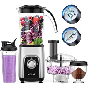 image:imageKOIOS BlenderFood Processor Combo Max 1000W 4 in 1 34oz Pitcher 22oz Blending Cup Meat Grinder amp Vegetable Chopper Spice GrinderBPA Free AllinOne Kitchen System Dishwasher Safe