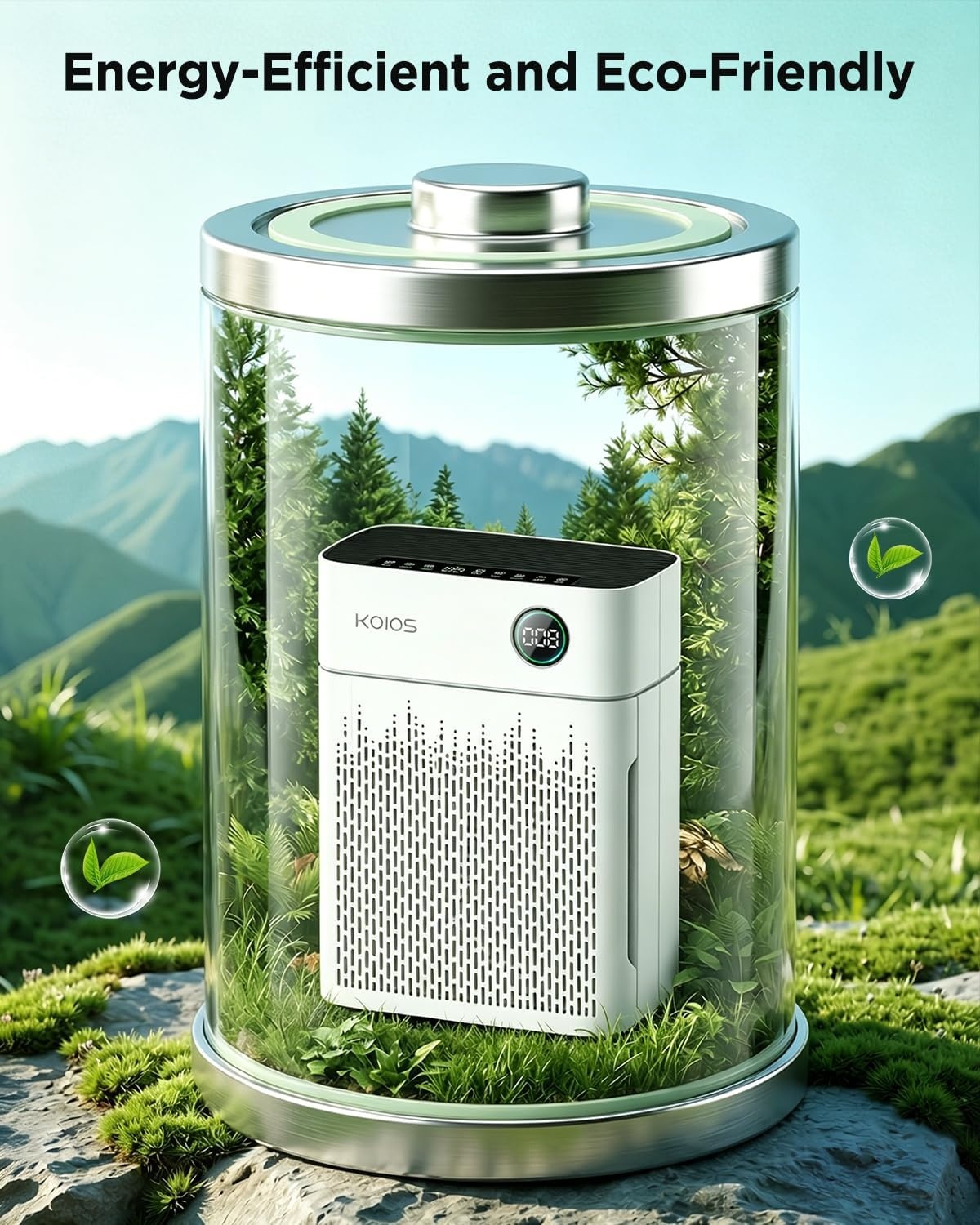 image:imageKOIOS Air Purifiers for Home Bedroom Large Room Up to 2500 sq ft H13 HEPA Air Purifier with Washable Filter PM25 AQI 20dB Sleep Mode for Pet Dander Dust Pollen Smoke Odors AP2503 White